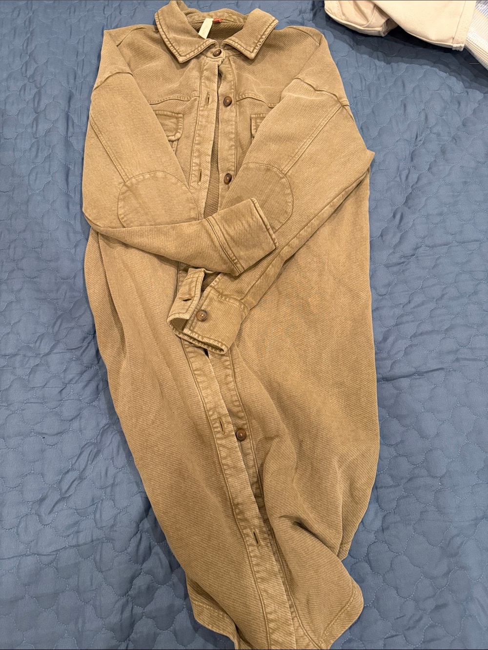 Pilcro Long Sleeve Maxi Shirt Dress in Tan